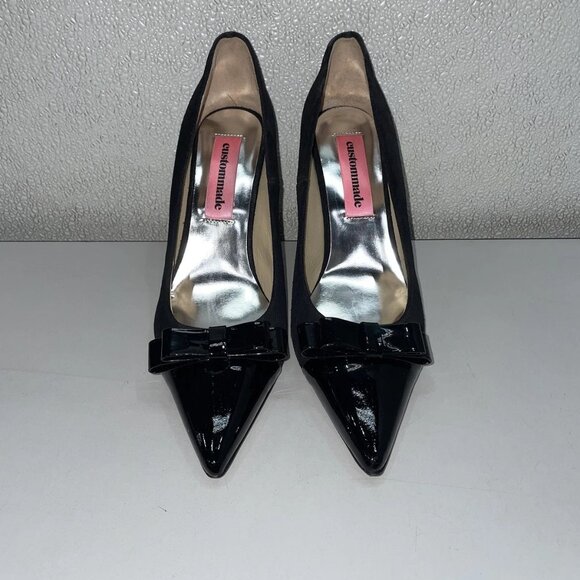 NEW CUSTOMMADE Awa Classic Suede Pumps – Black – Size 9.5 – New Without Box - Picture 7 of 8